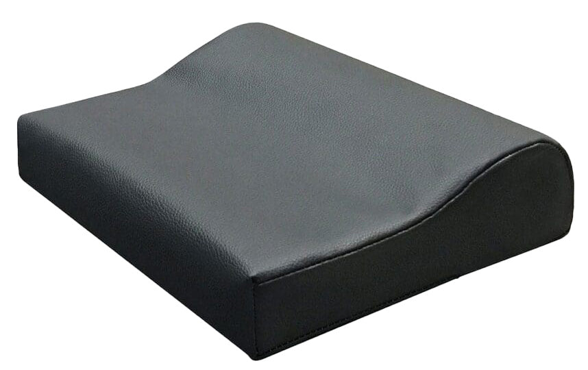 Gray sunbed pillow on a white background