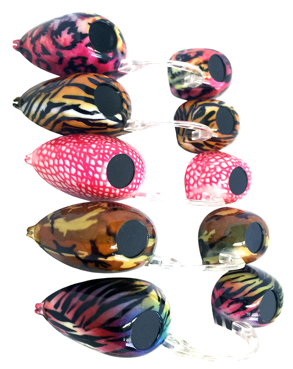 A variety of fashion pod eyewear on a white background
