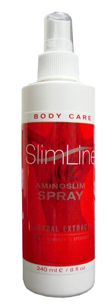 SlimLine Aminoslim Spray bottle on a white background