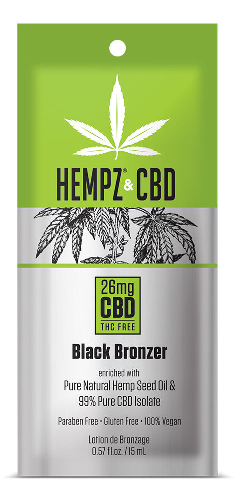 Hemp and CBD product packaging with green and silver design.