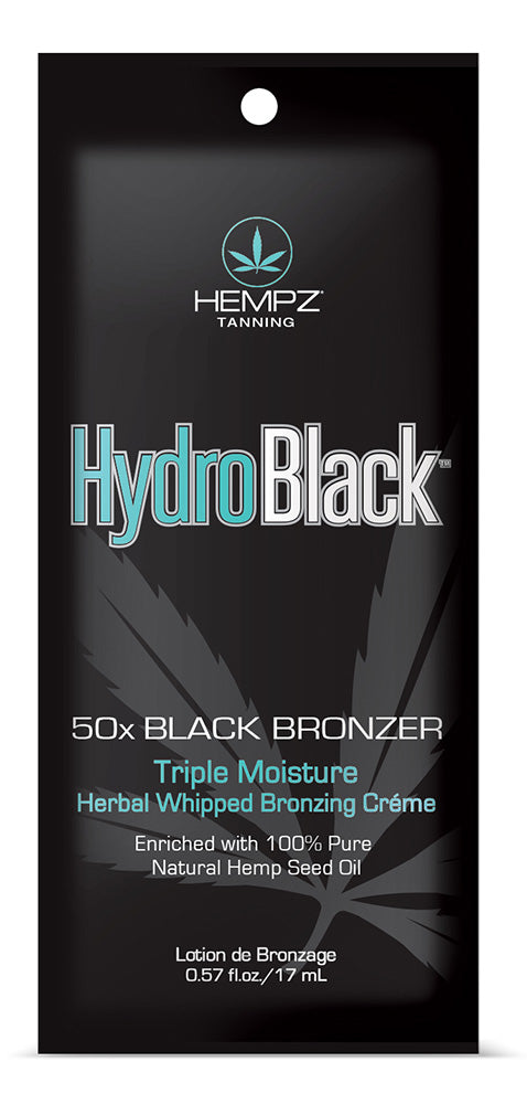 SU hydroblack 50x black bronzer on a black background