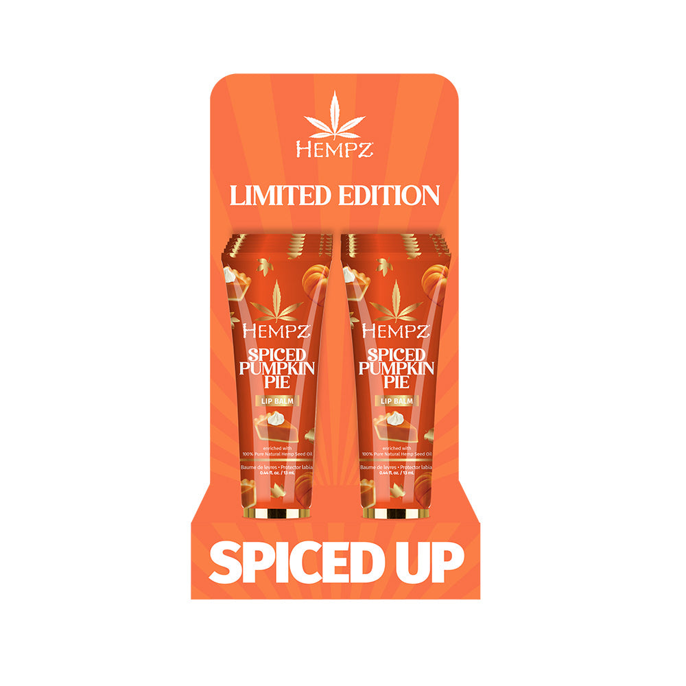 Hempz Spiced Pumpkin Pie limited edition product packaging on a white background