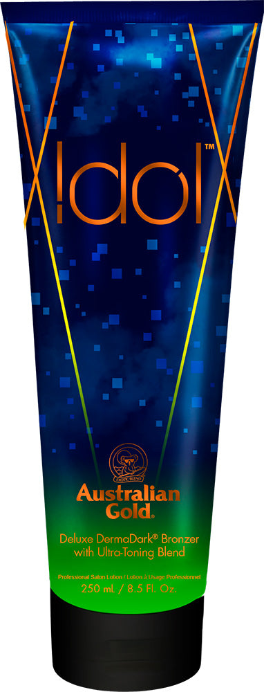 Australian Gold tanning lotion tube on a white background