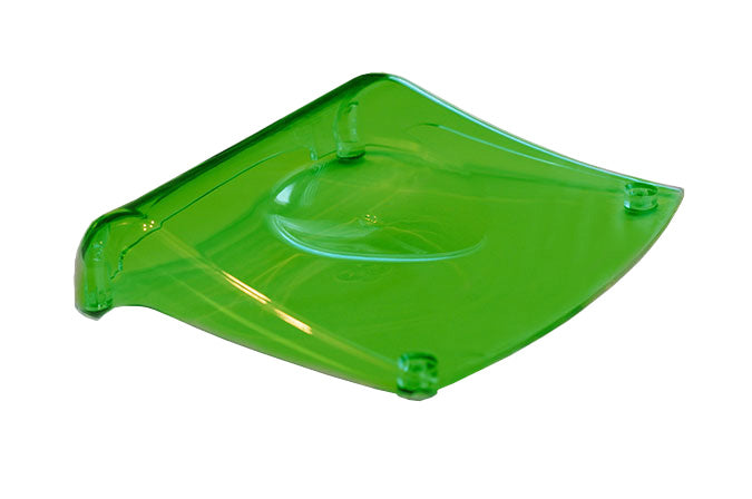 green  acrylic pillow for sunbeds on a white background 