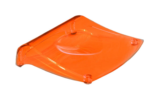 orange acrylic pillow for sunbeds on a white background 