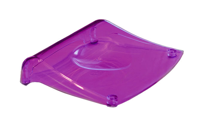 purple acrylic pillow for sunbeds on a white background 