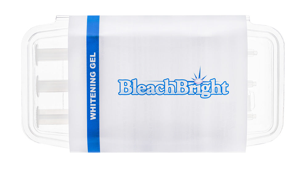 BleachBright whitening gel packaging on a white background