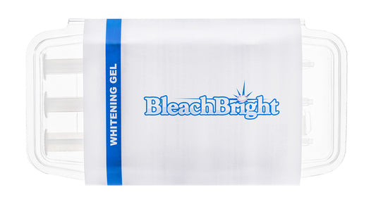 BleachBright whitening gel packaging on a white background