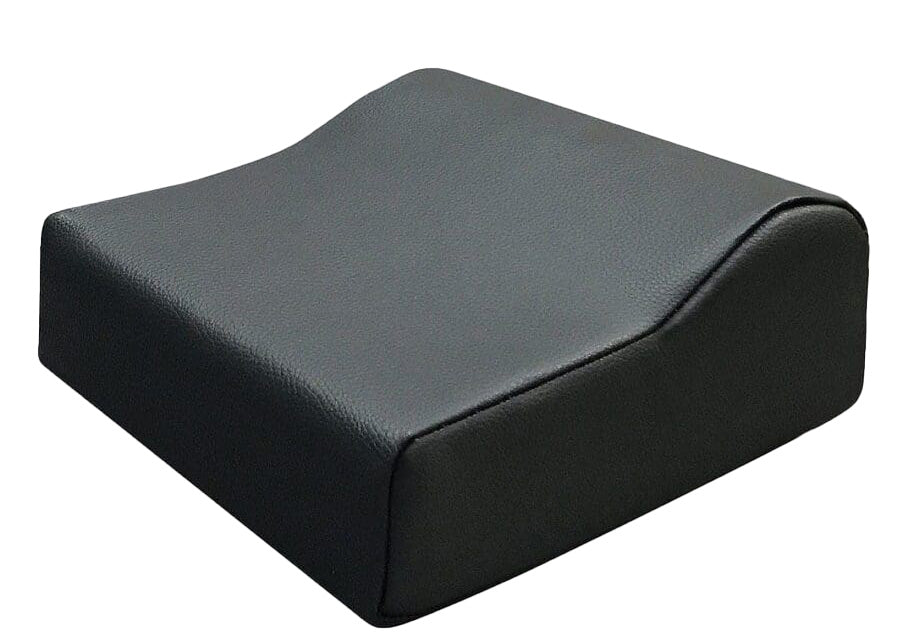 black sunbed pillow on a white background