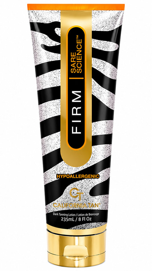 Tube of 'Sare Science' Firm Hypoallergenic lotion with zebra pattern