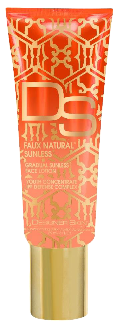 Tube of DS Faux Natural Sunless Gradual Sunless Tanning Lotion with decorative pattern