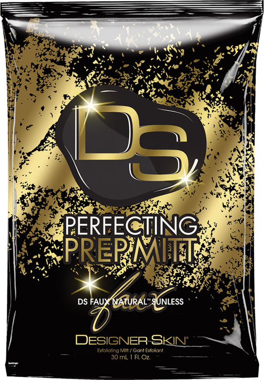 Designer Skin Perfecting Pre-Mitt packaging with gold and black design