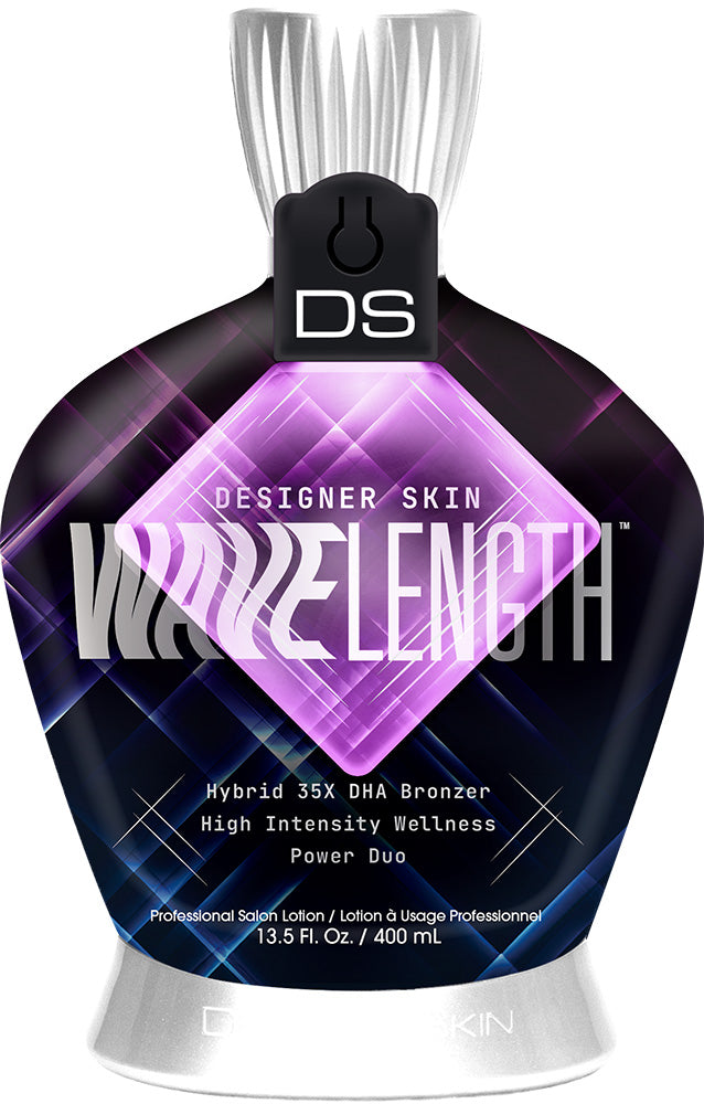 Designer Skin Wave Length hybrid DHA bronzer bottle on a white background