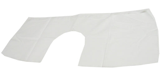 White neck drape on a white background 