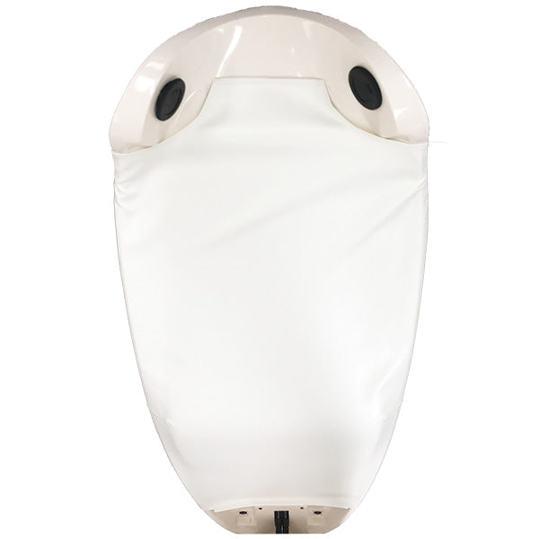 White bed cover on a wellness cocoon on a white background 