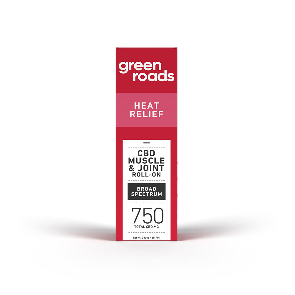Green Roads CBD Muscle & Joint Roll-On packaging on a white background