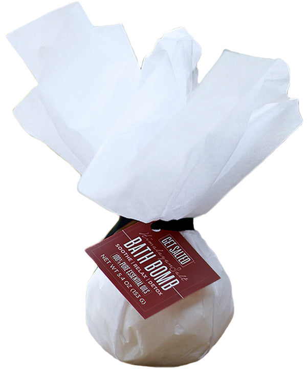 Get salted mega bomb bath bomb on a white background 