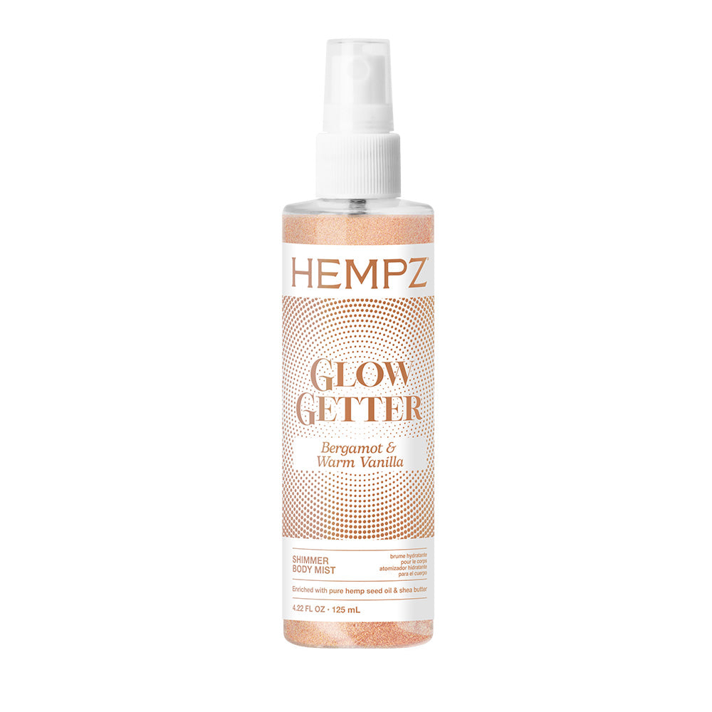 Hempz Glow Getter spray bottle on a white background