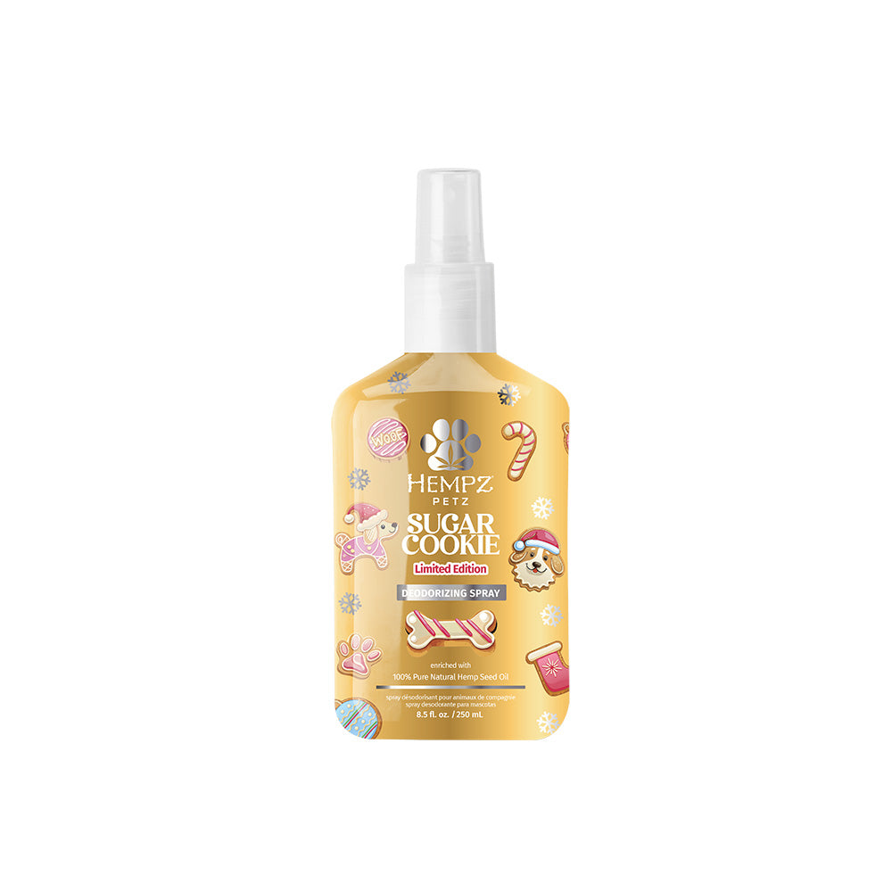 Hempz Petz Sugar Cookie spray bottle on a white background