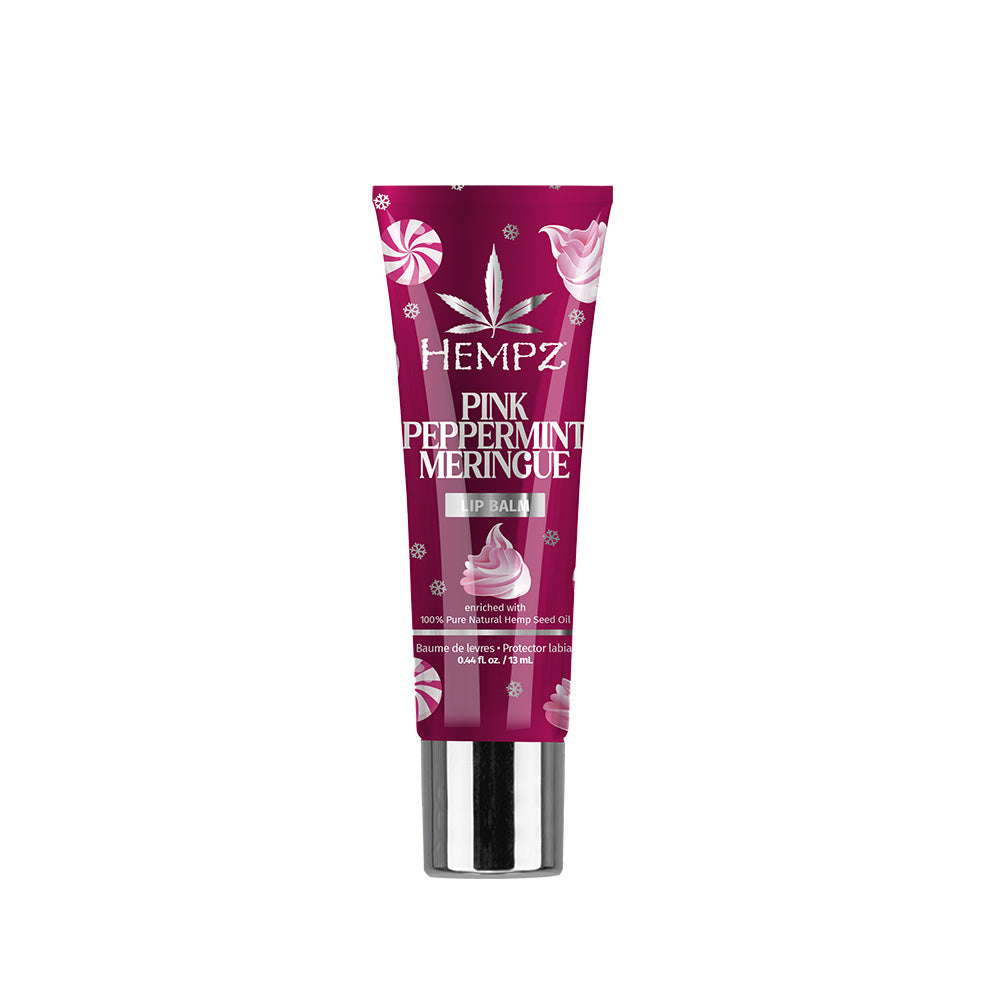 Hempz Pink Peppermint Meringue whipped body butter tube on a white background