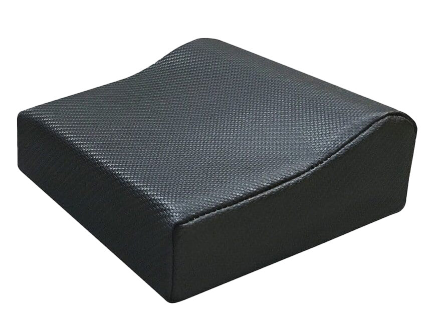 black sunbed pillow on a white background
