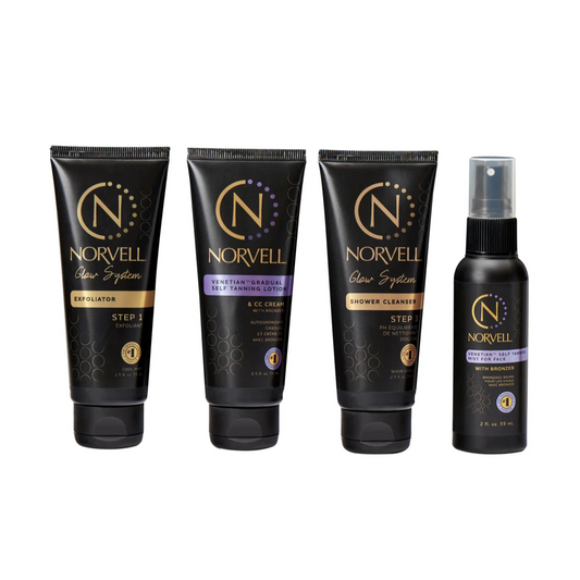 Set of Norvell skincare products on a white background