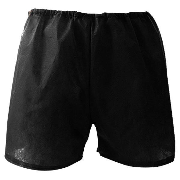 Black boxer briefs on a white background