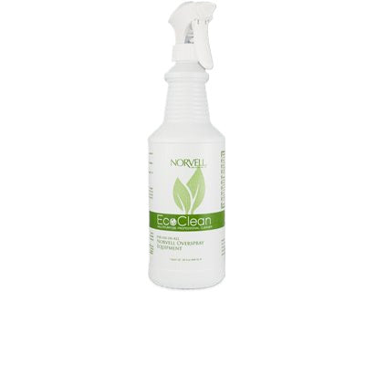 White spray bottle labeled 'Norvell EcoClean' on a white background