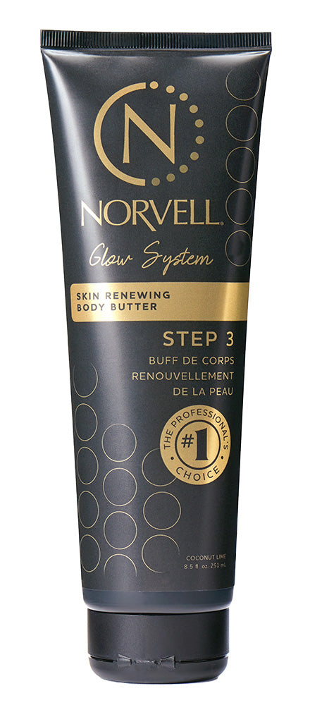 Norvell skin renewing body butter tube on a white background