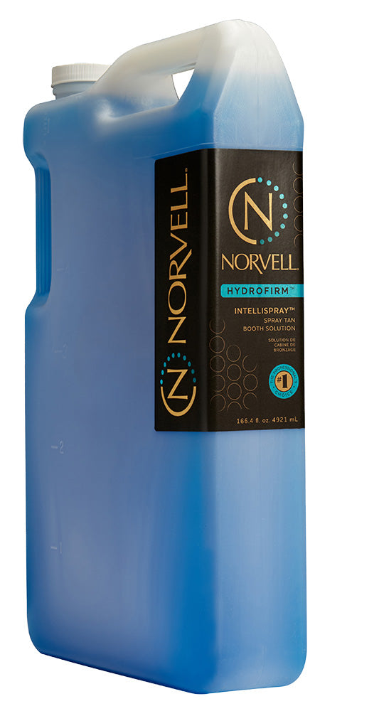 Blue Norvell Hydrofirm spray bottle on a white background