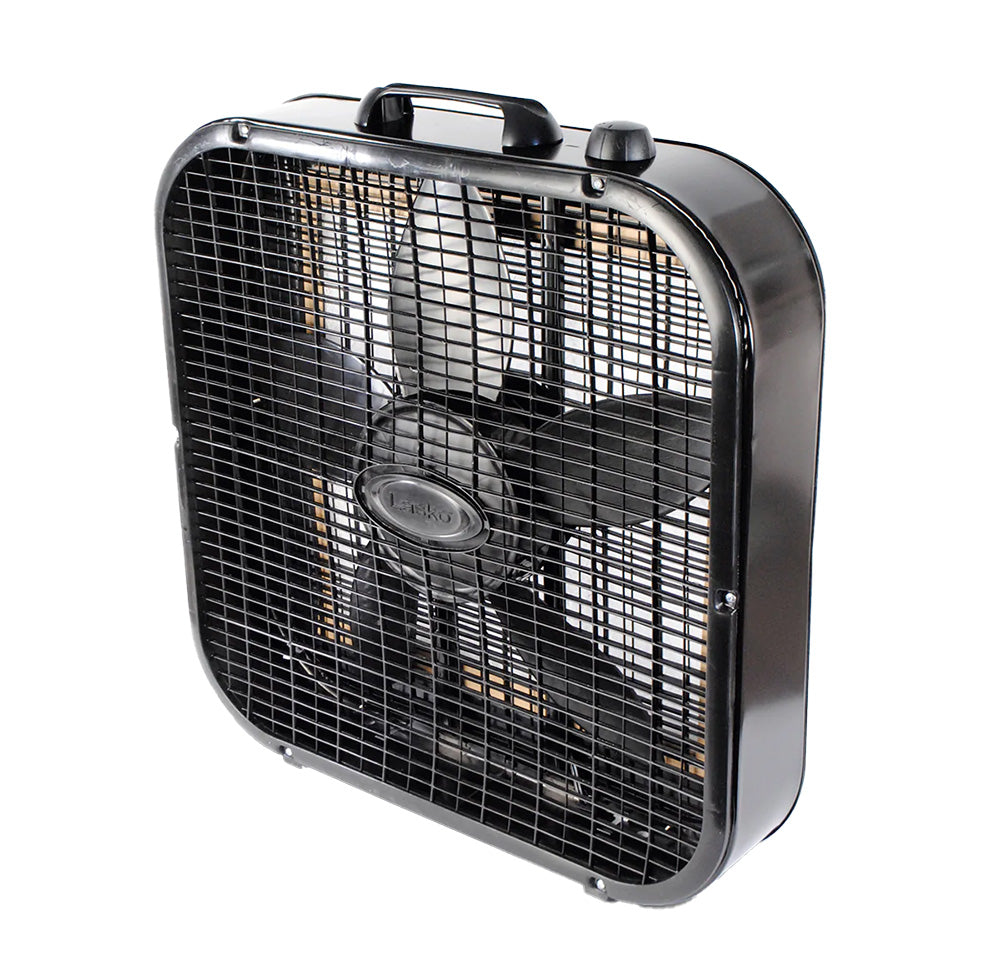 Black box fan on a white background