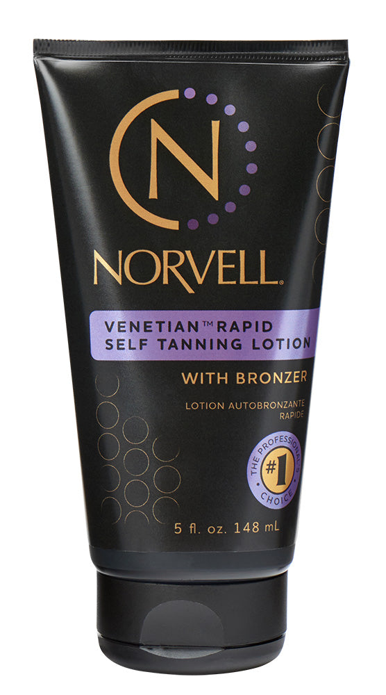 Norvell Venetian Rapid Self Tanning Lotion tube on a white background