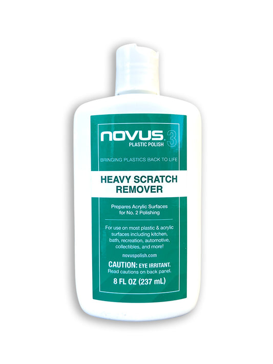 Novus Heavy Scratch Remover bottle on a white background