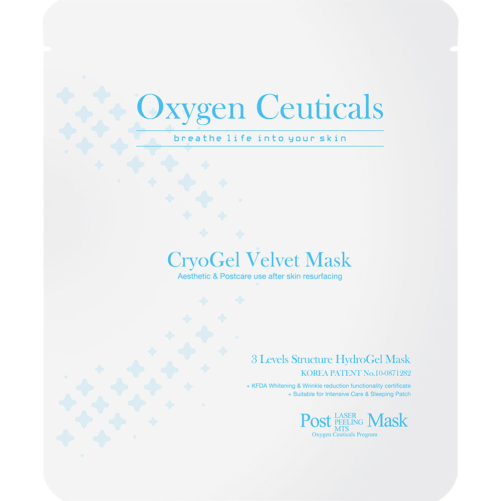 Oxygen Ceuticals CryoGel Velvet Mask packaging on a white background