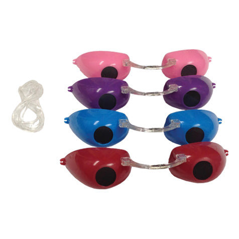 A variety of snap pods eyewear on a white background 