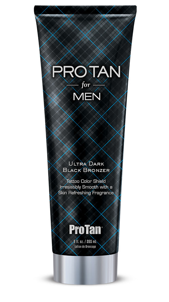 ProTan for Men Ultra Dark Black Bronzer tube on a white background