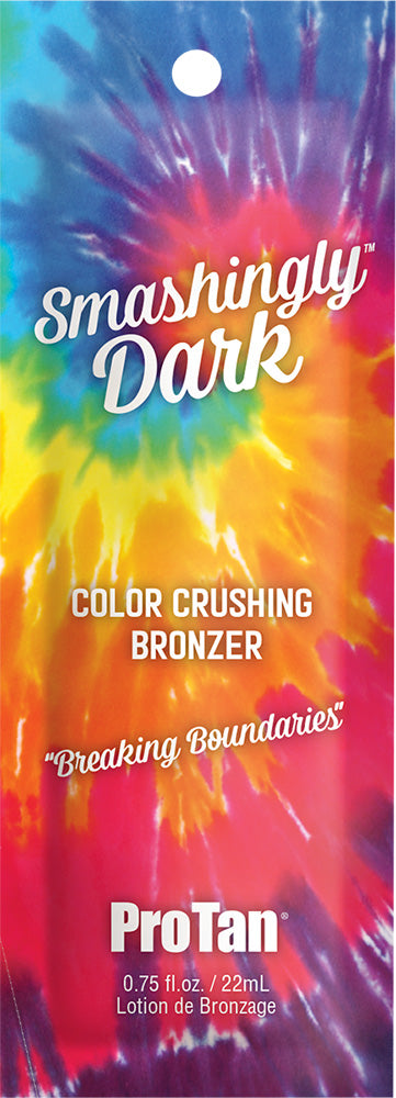 ProTan Smashingly Dark Color Crushing Bronzer packaging with tie-dye design