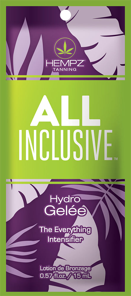 Hempz Tanning Hydro Gelee packaging with purple and green design