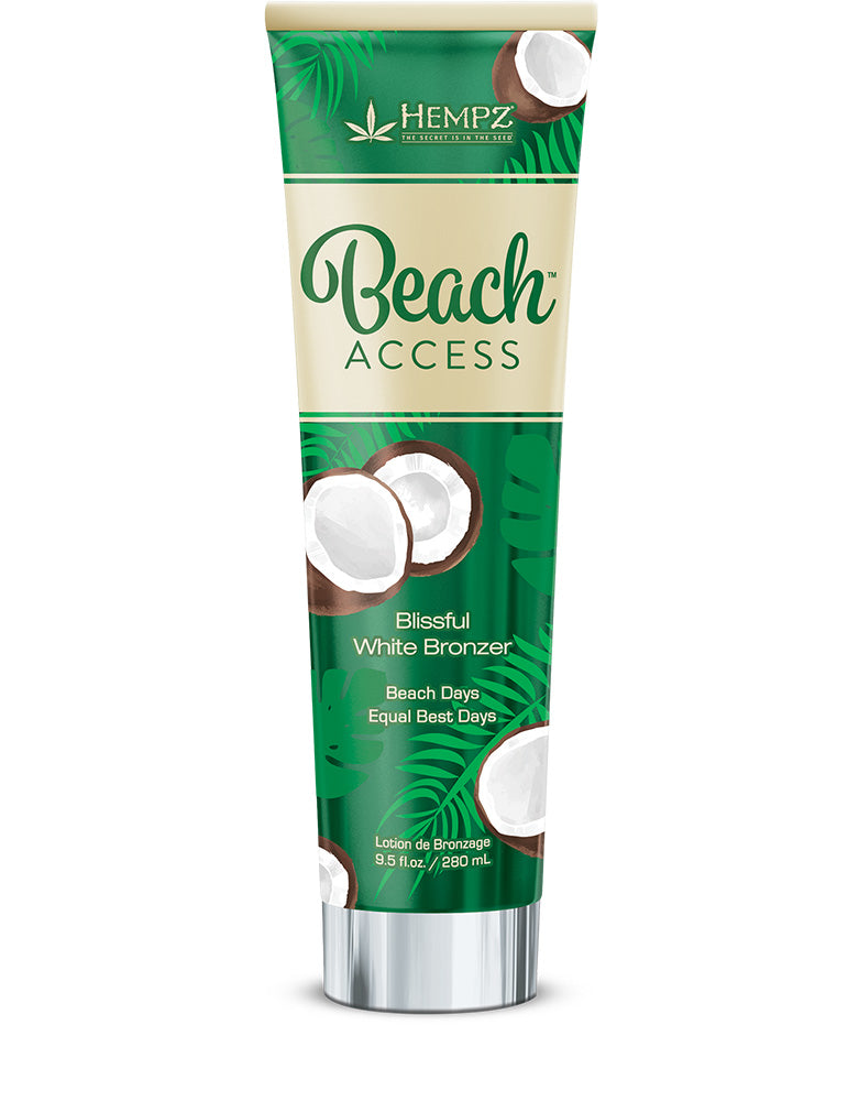 Tube of Hempz Beach Access Blissful White Bronzer on a white background