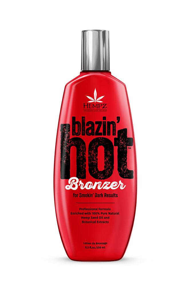 Blazin hot  bronzer featuring a red bottle on a white background 