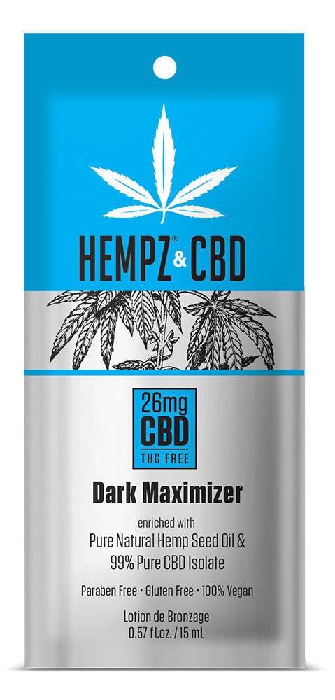 Hemp and CBD product packaging with blue and white design