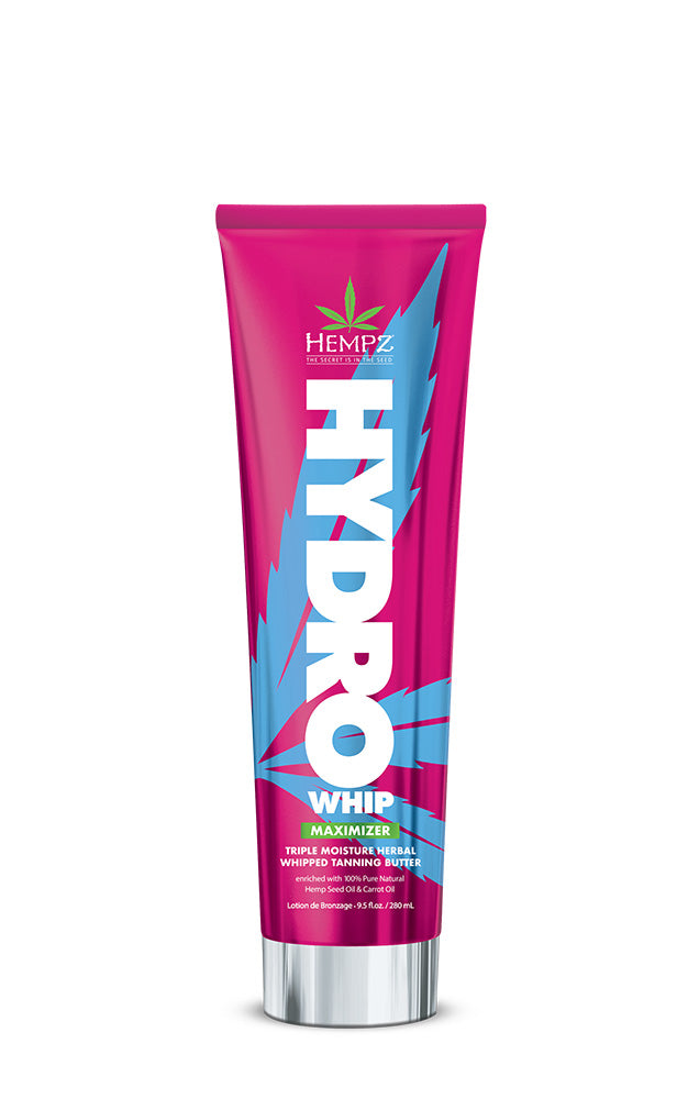 Hempz Hydro Whip tanning butter tube on a white background