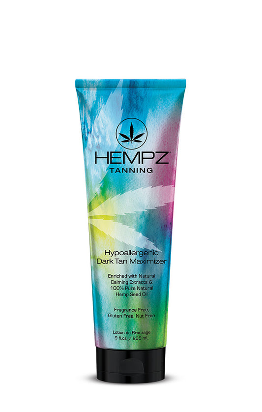 Hempz Tanning lotion with colorful label on a white background
