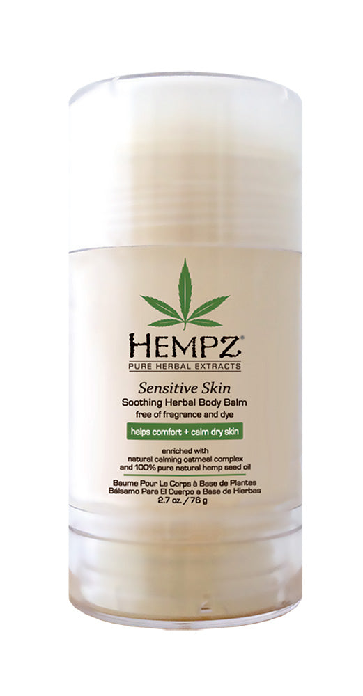 Hempz Sensitive Skin Soothing Herbal Body Balm jar on a white background