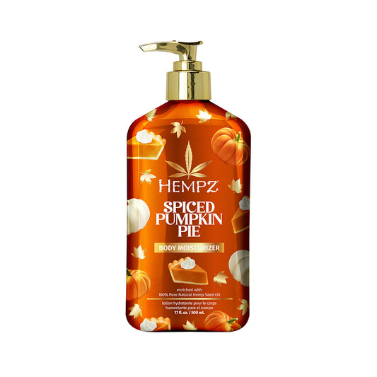 Hempz Spiced Pumpkin Pie body moisturizer bottle on a white background