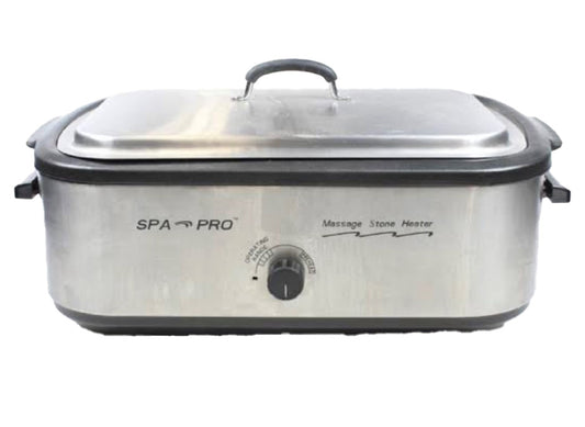 A metal spa pro warmer on a white background 