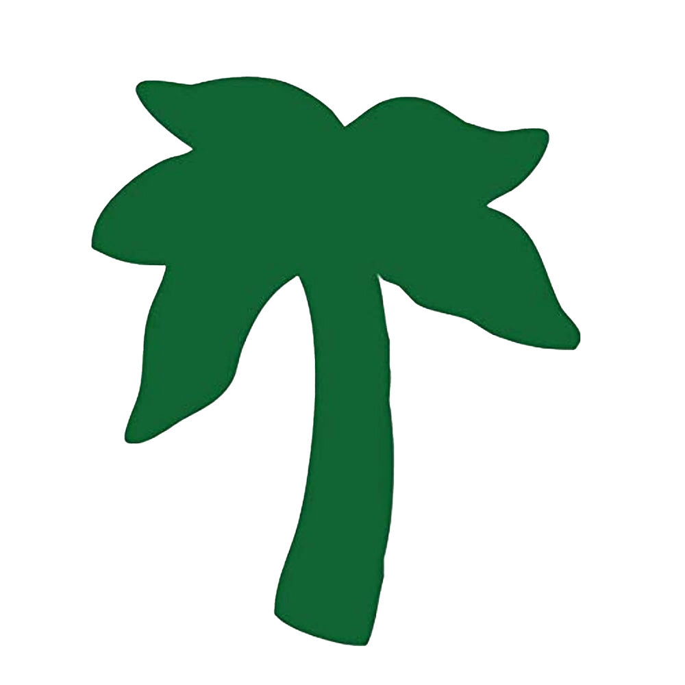 Green palm tree shape on a white background