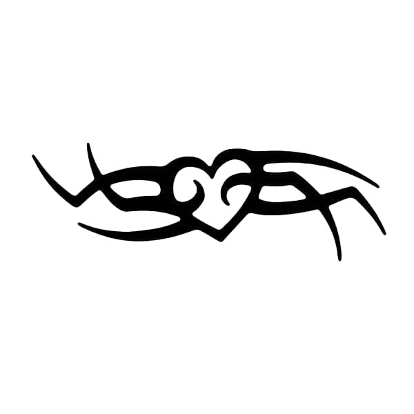 Black tribal tattoo design on a white background