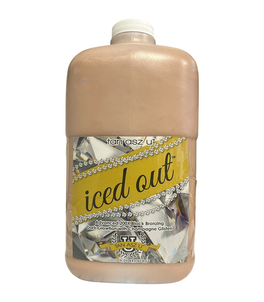 Tanasz 'Iced Out' tanning lotion bottle on a white background