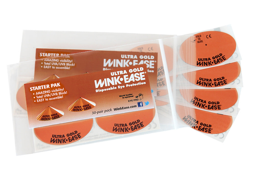Wink Ease ultra gold eye protection packaging on a white background